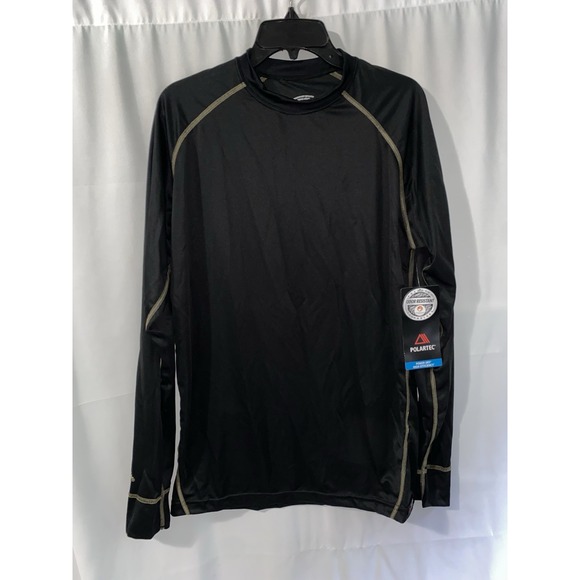 Cabela's Polartec Power Dry Long Sleeve Base Layer Black Mens Large Tall NWT - Picture 1 of 5